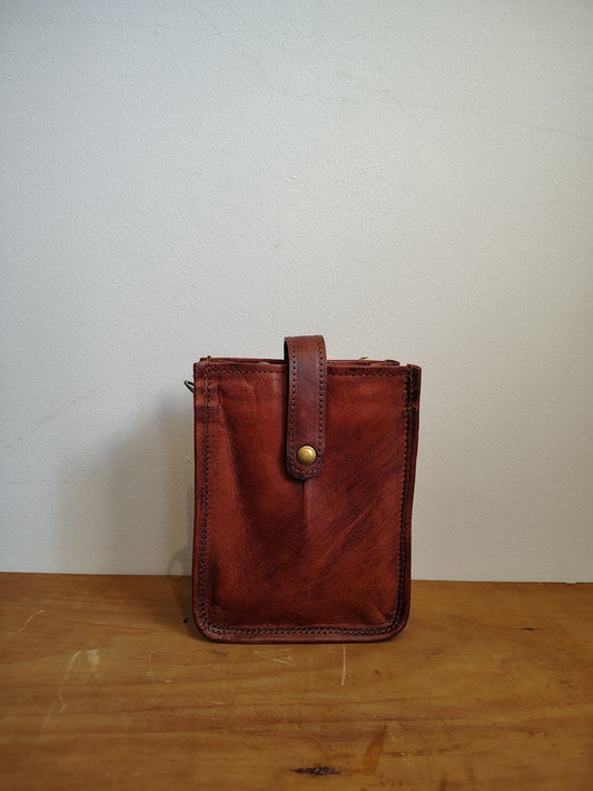 Handcrafted Leather Open Top Satchel