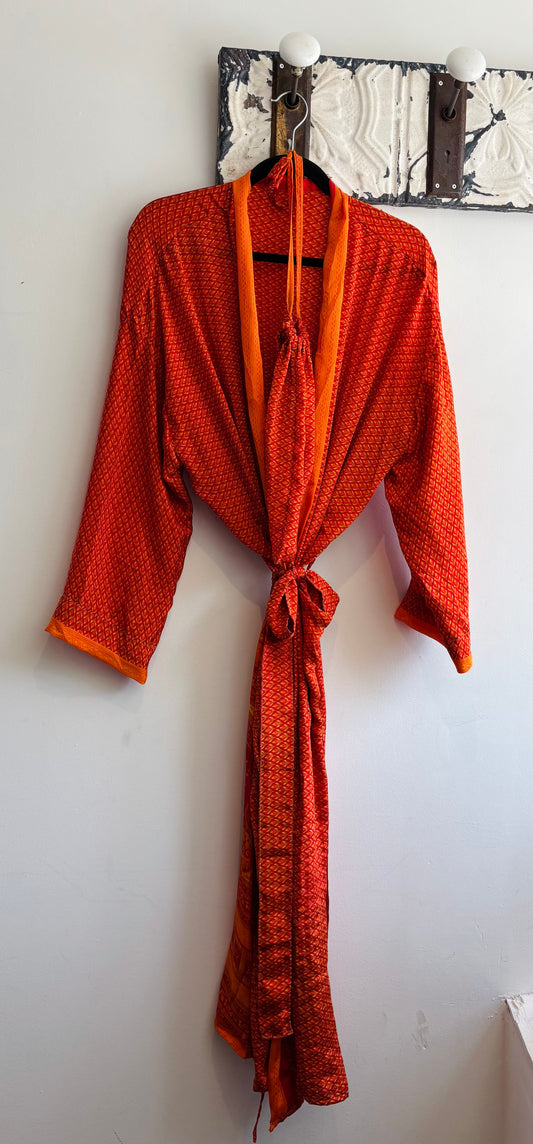 Upcycled Sari Robe - Long #B27