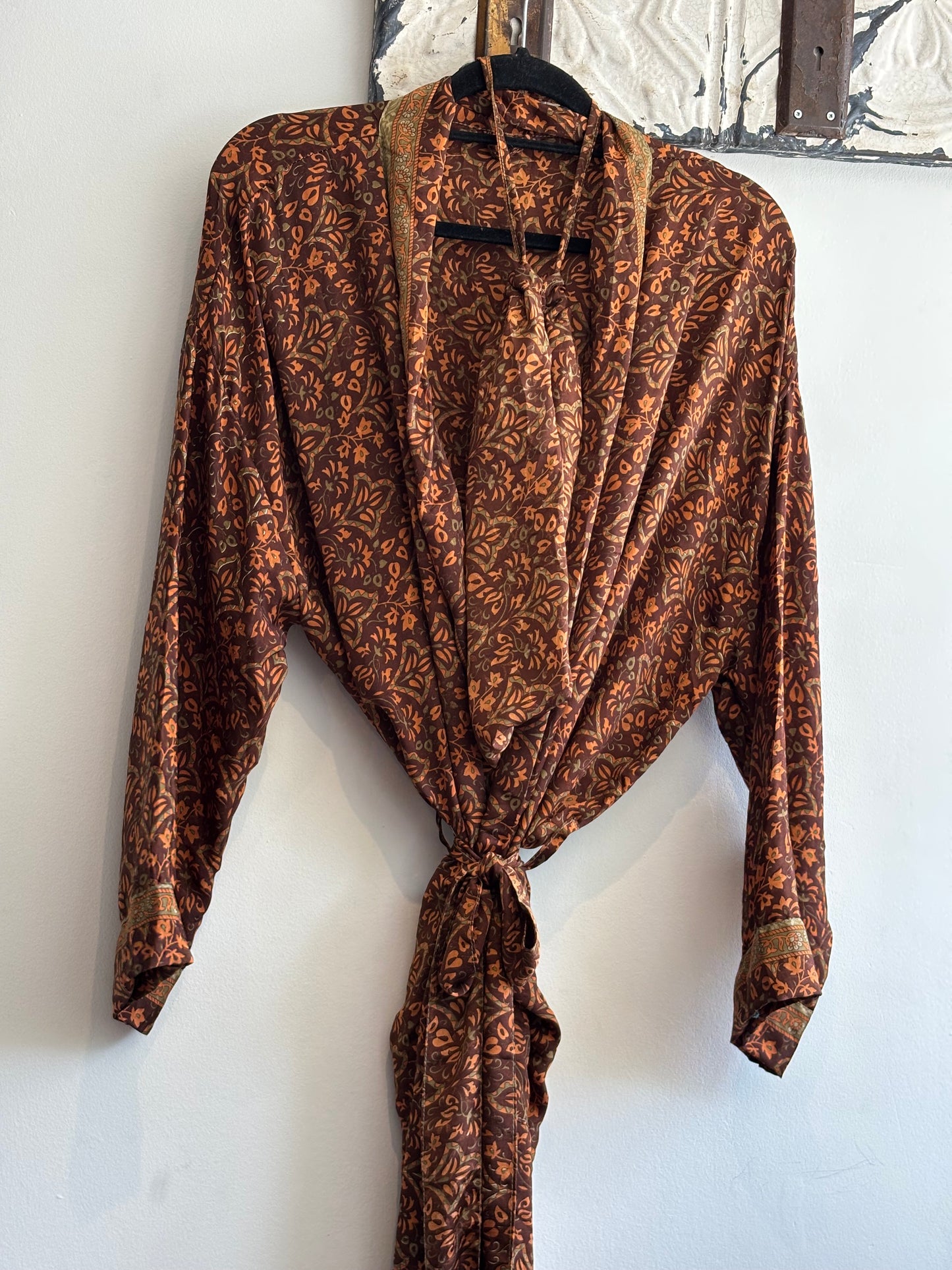 Upcycled Sari Robe - Long #B3