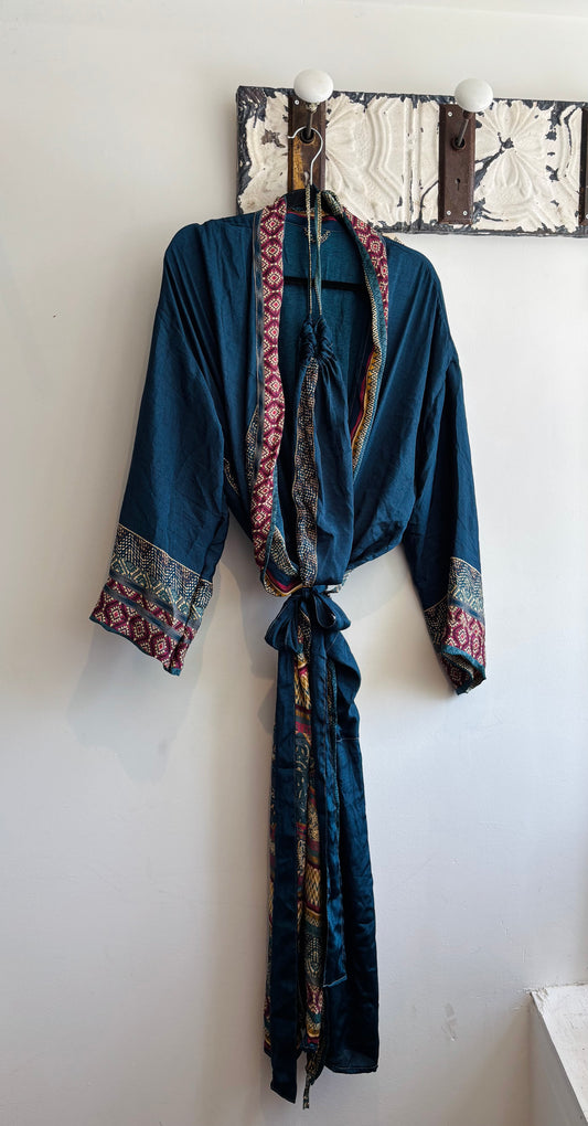 Upcycled Sari Robe - Long #B4