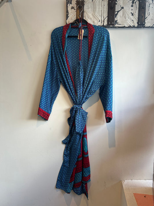 Upcycled Sari Robe - Long #A34