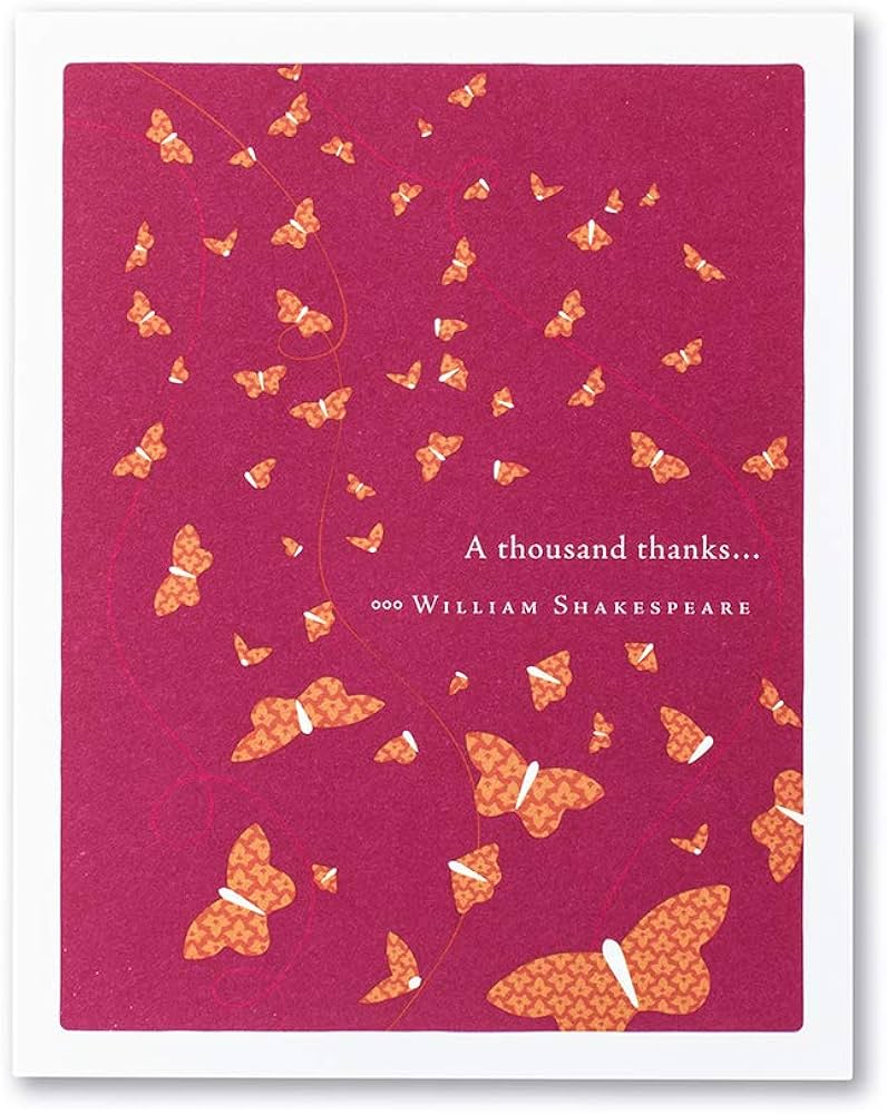 Positively Green Card - A Thousand Thanks (Shakespeare) - Thank You