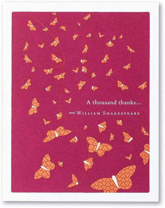 Positively Green Card - A Thousand Thanks (Shakespeare) - Thank You