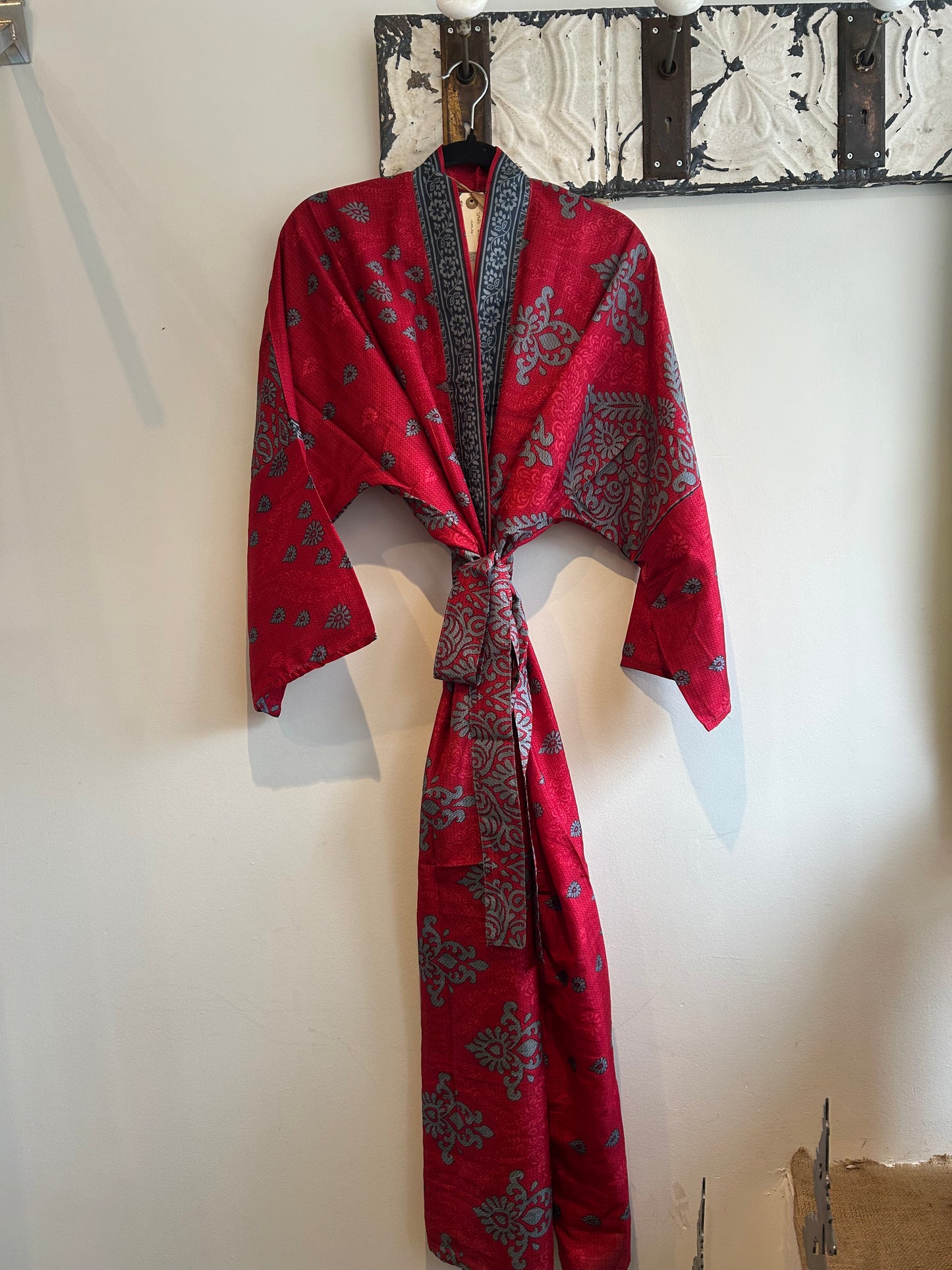 Upcycled Sari Robe - Long #C14