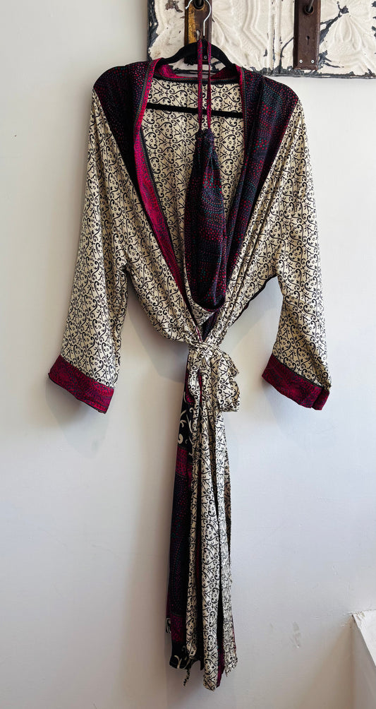 Upcycled Sari Robe - Long #B19