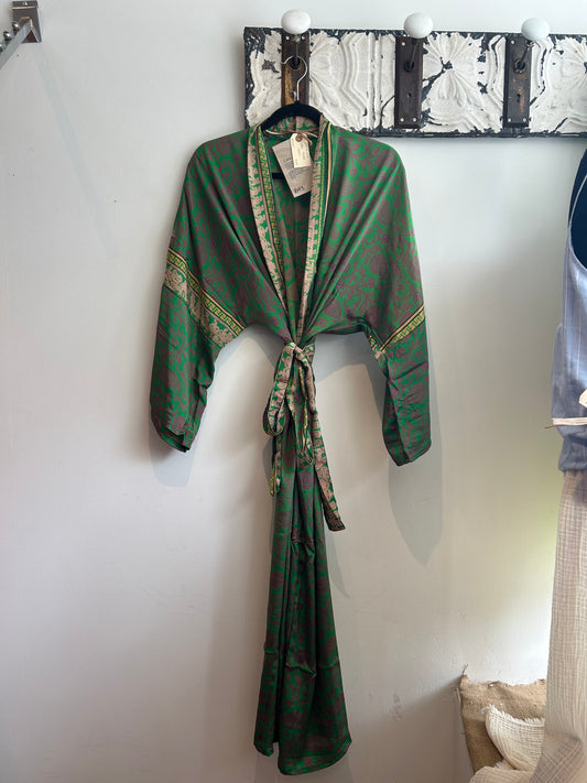 Upcycled Sari Robe - Long #M3
