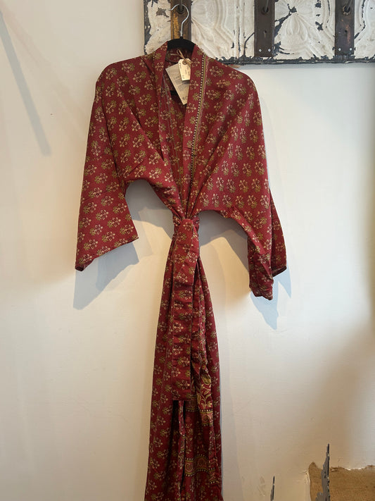 Upcycled Sari Robe - Long #C24