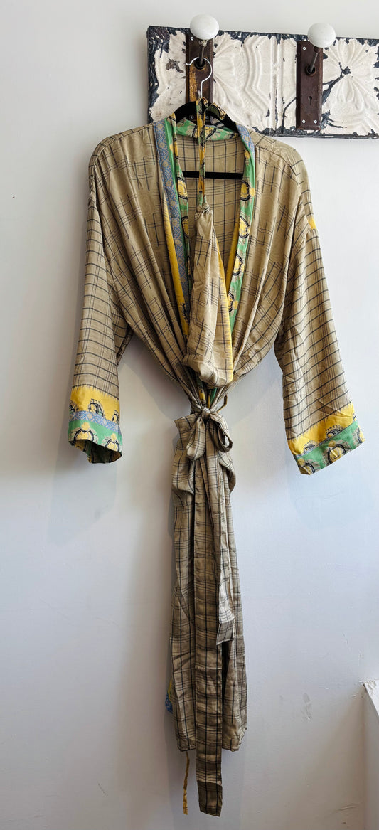 Upcycled Sari Robe - Long #B20