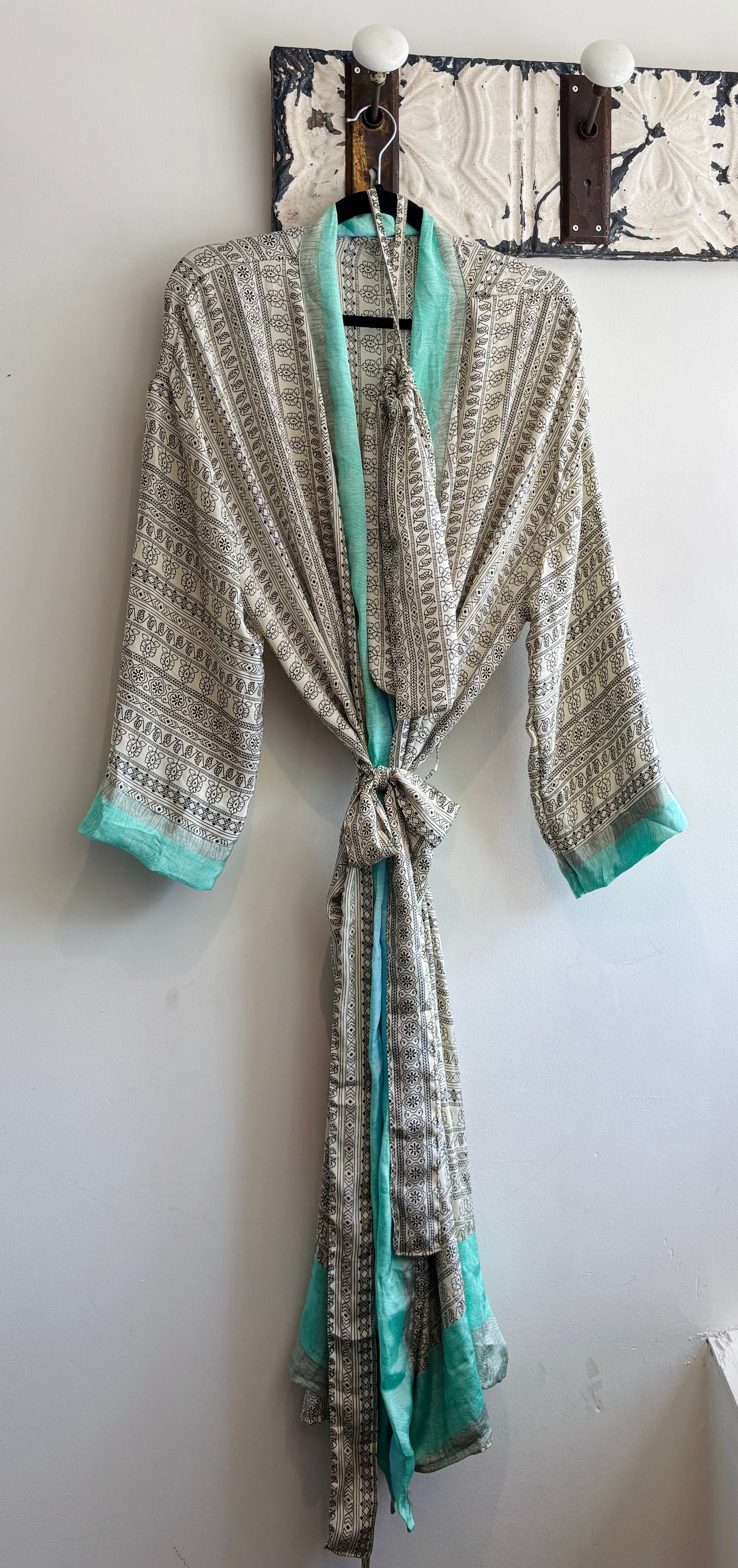 Upcycled Sari Robe - Long #B13