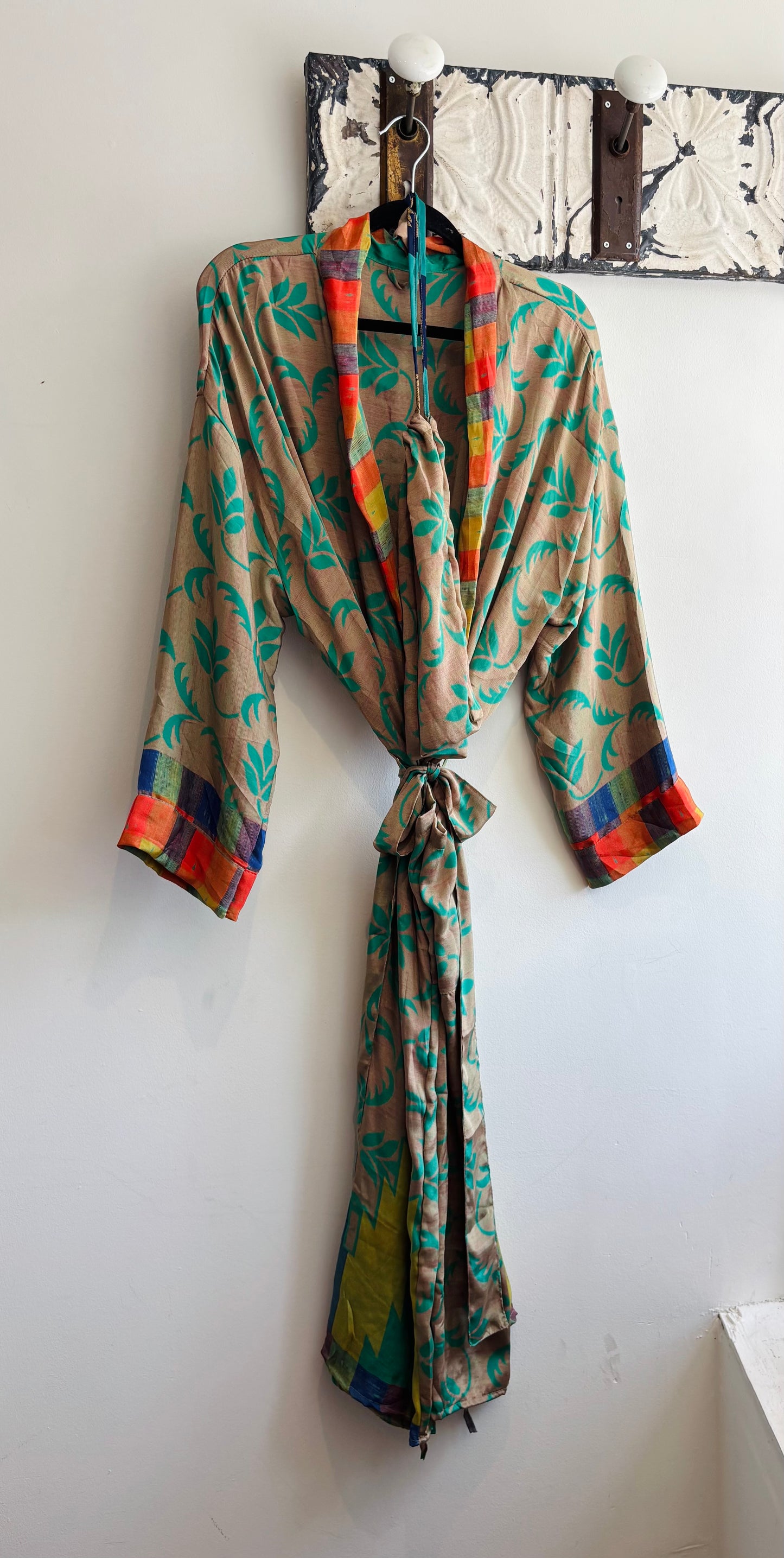 Upcycled Sari Robe - Long #B30