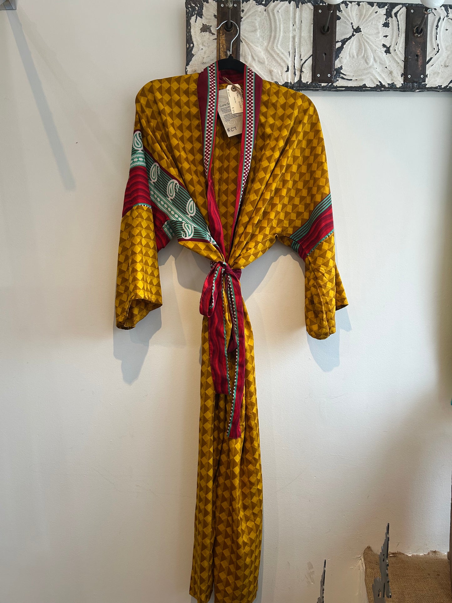 Upcycled Sari Robe - Long #C7