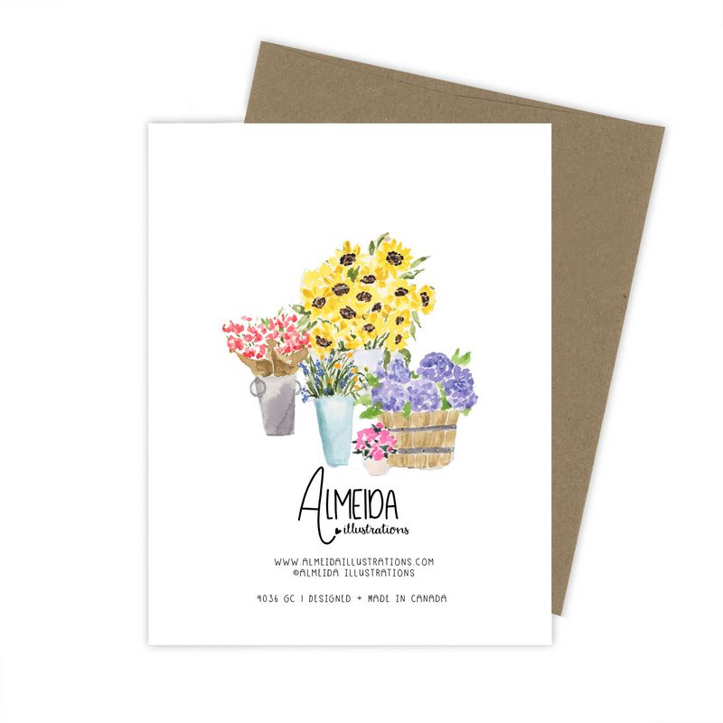 Almeida Illustrations Card - Mother's Day Flower Shop