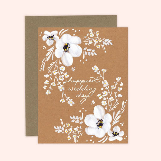 Almeida Illustrations Card - Happiest Wedding Day