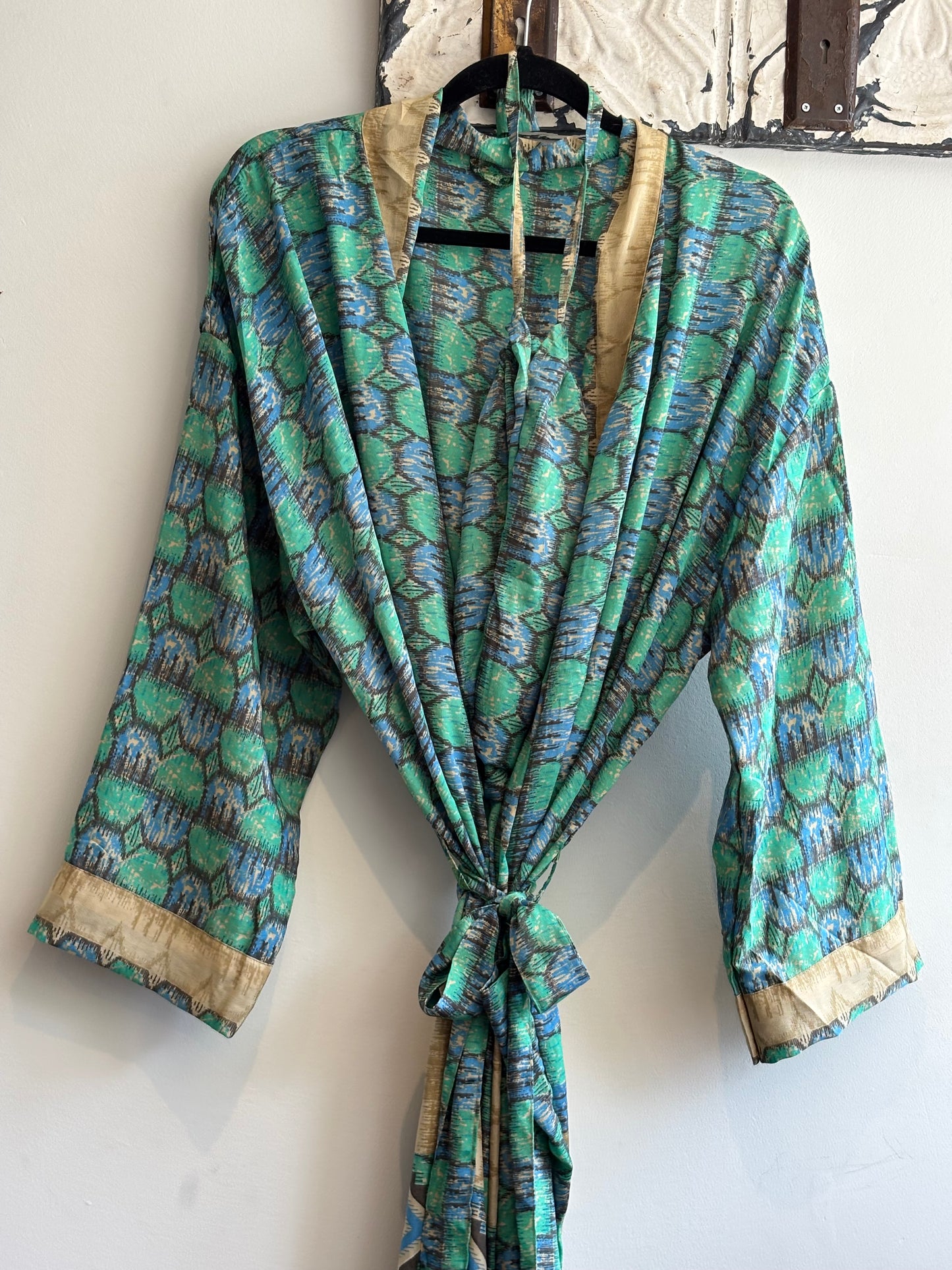 Upcycled Sari Robe - Long #B7