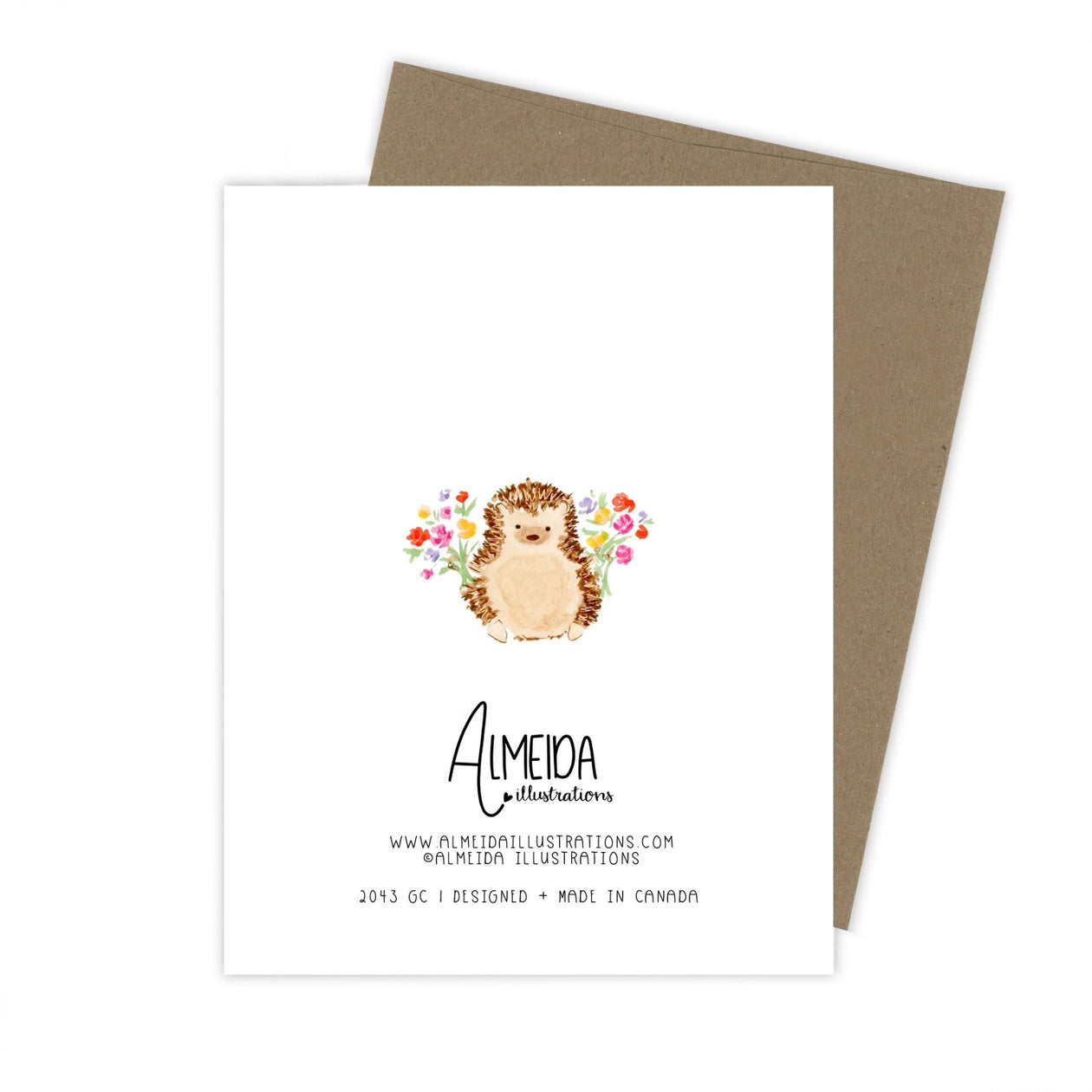 Almeida Illustrations Card - Thanks A Bunch Hedgehog