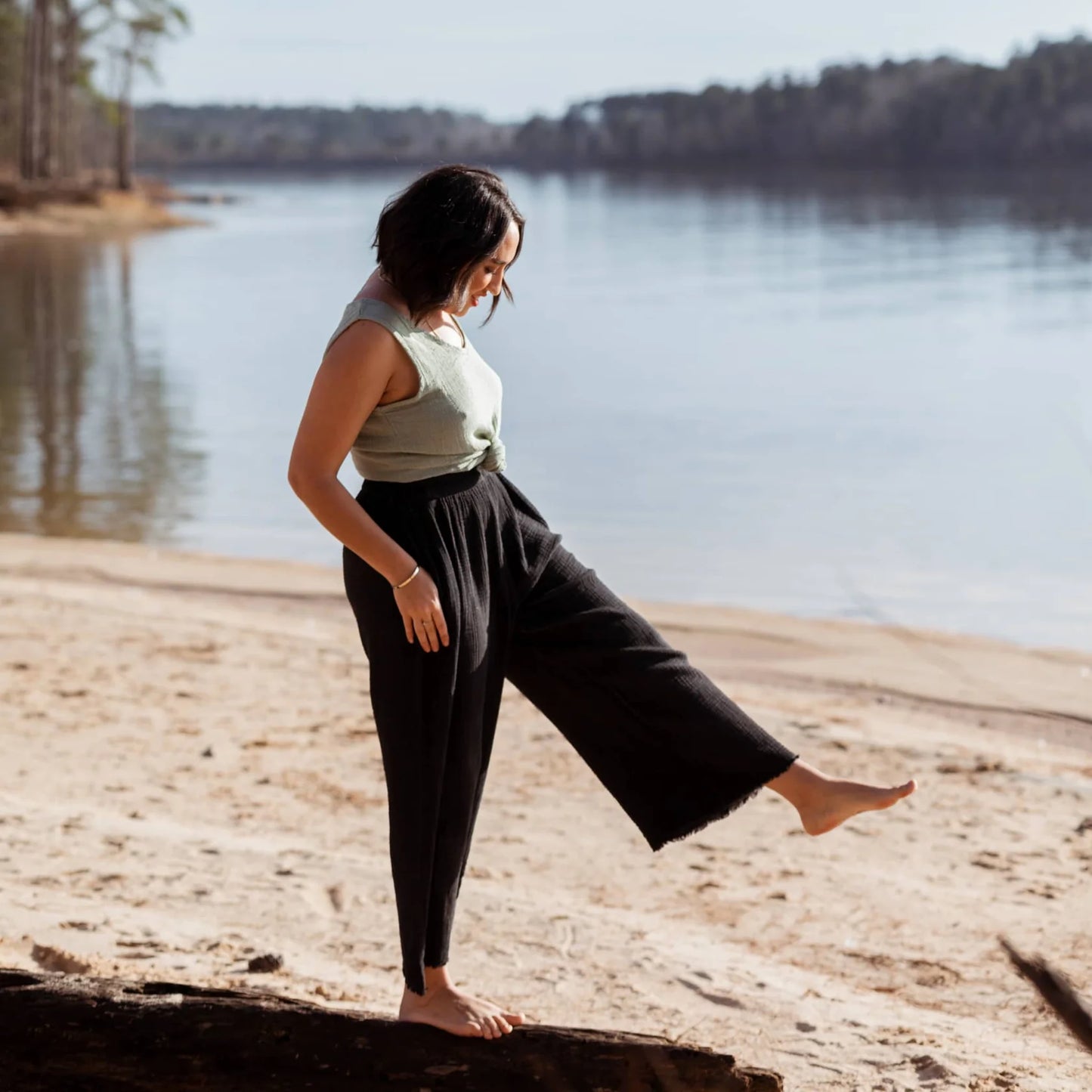 Pokoloko Crinkle Palazzo Pants