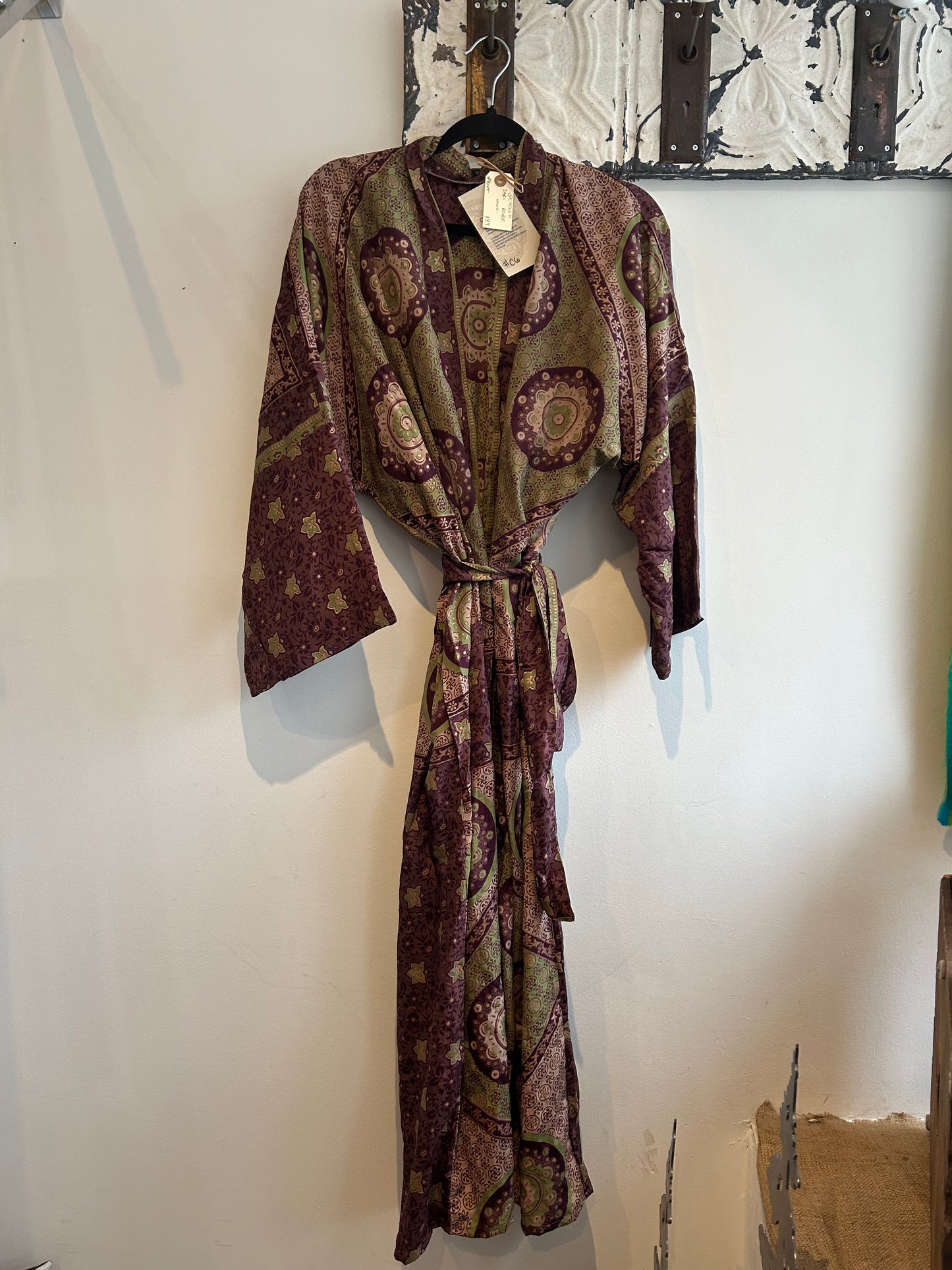 Upcycled Sari Robe - Long #C6