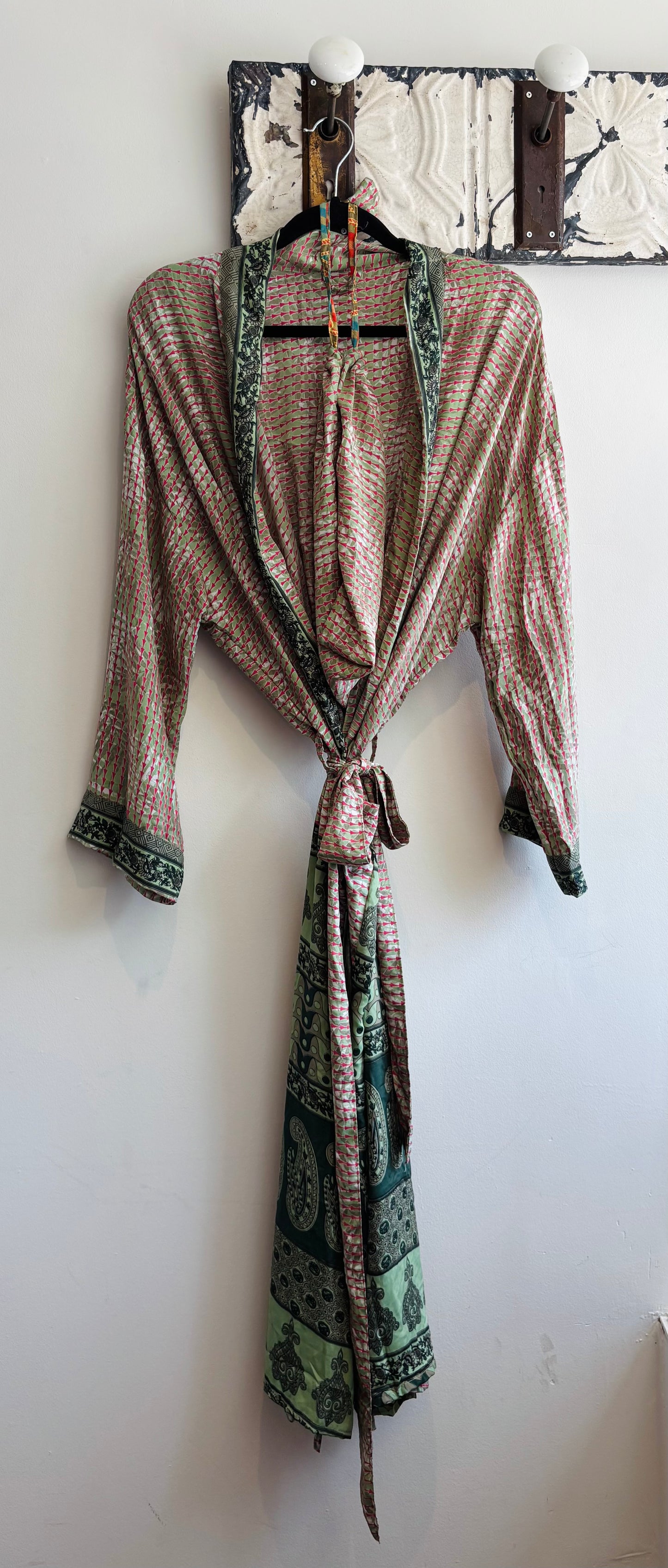 Upcycled Sari Robe - Long #B23