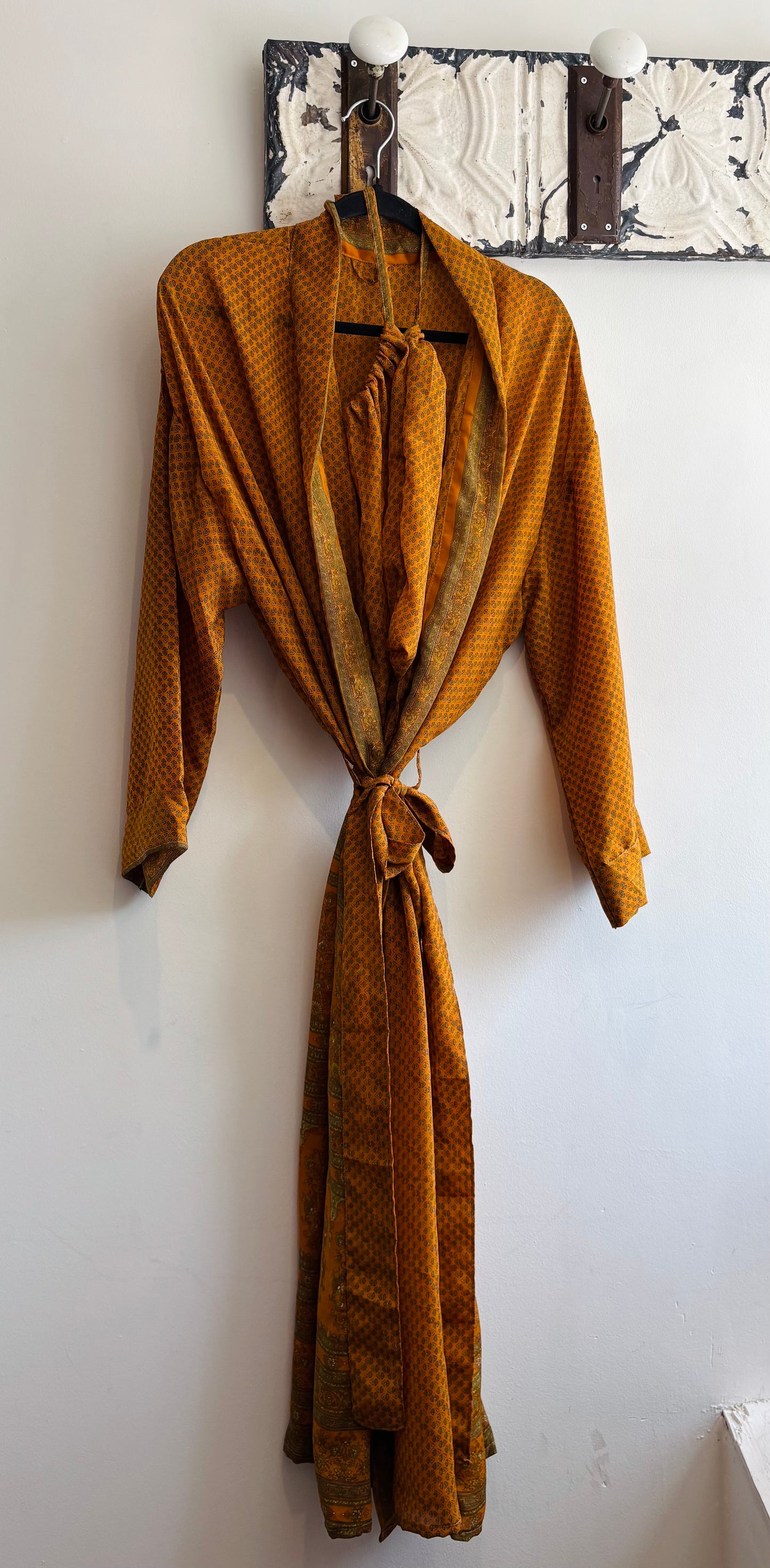Upcycled Sari Robe - Long #B14