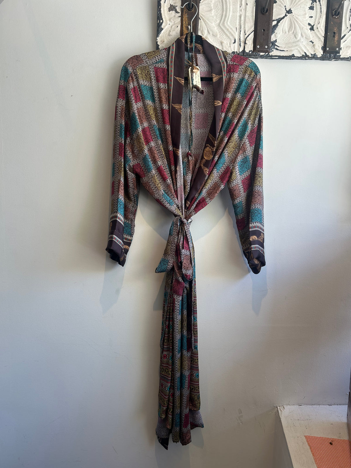 Upcycled Sari Robe - Long #A18
