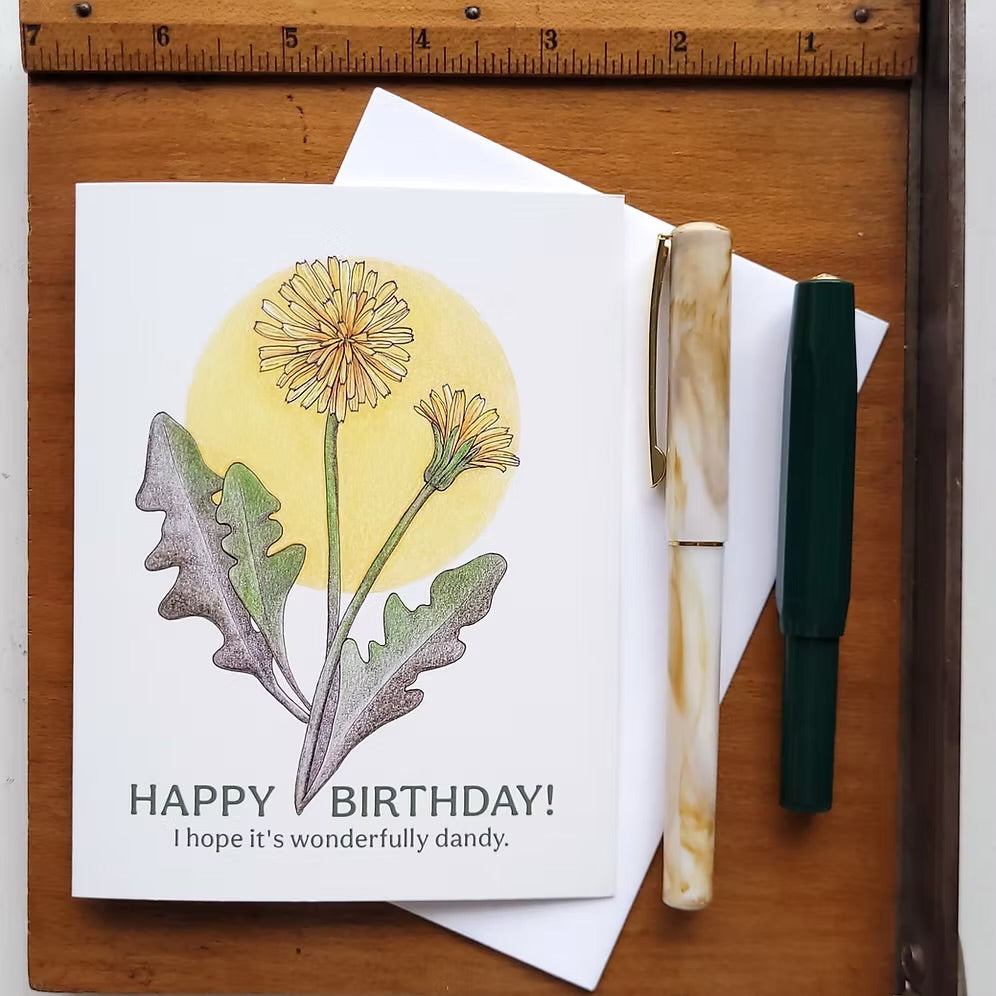 Hello Yellow Canary Card- HBD Dandy