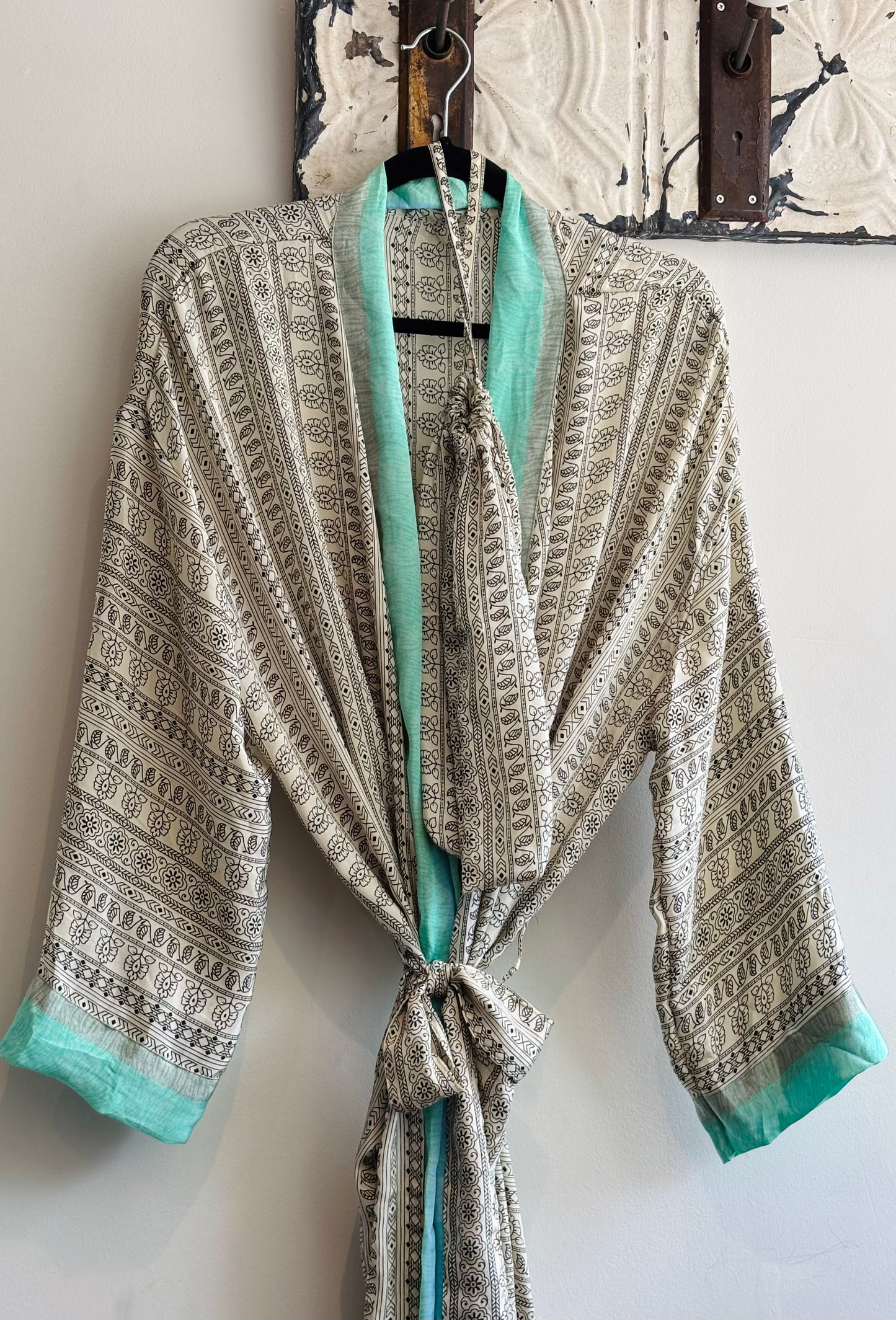 Upcycled Sari Robe - Long #B15