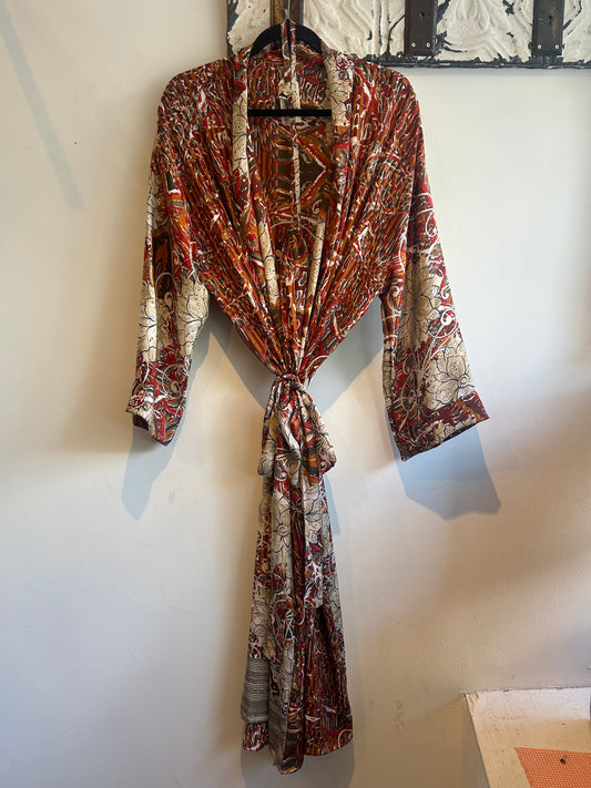 Upcycled Sari Robe - Long #A13