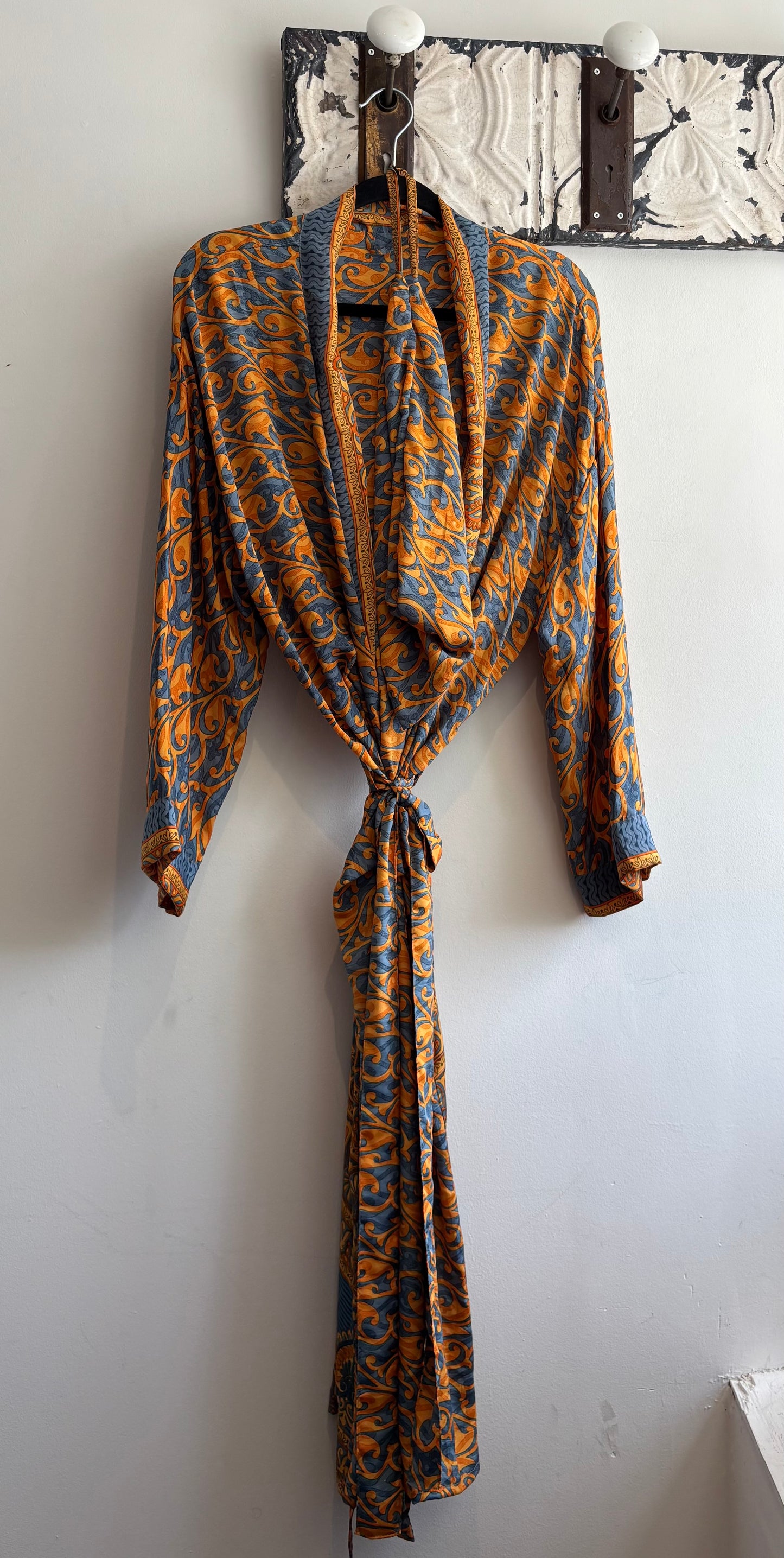 Upcycled Sari Robe - Long #B11