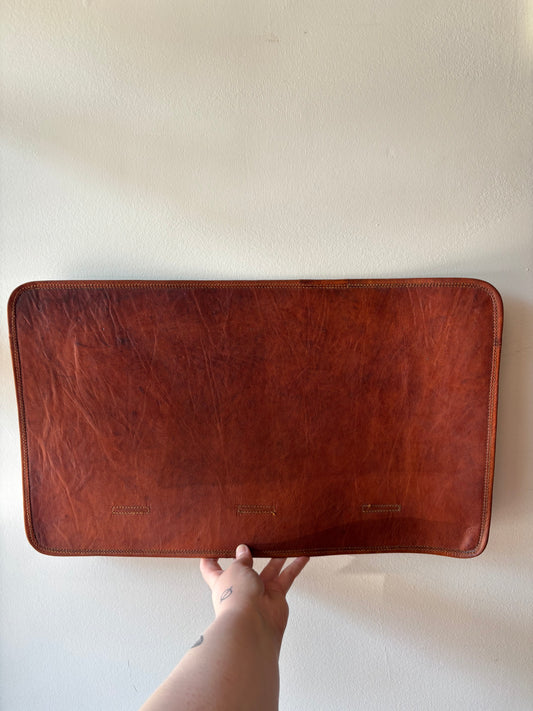 Handcrafted Leather Small Laptop Mat