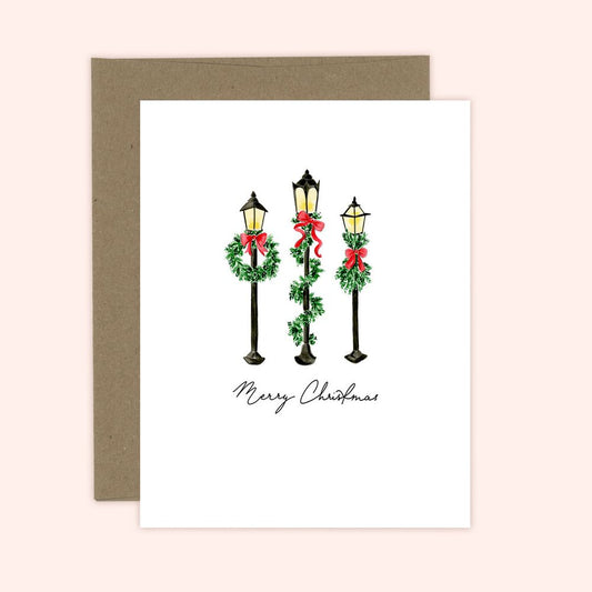 Almeida Illustrations Card - Christmas Lamp Post