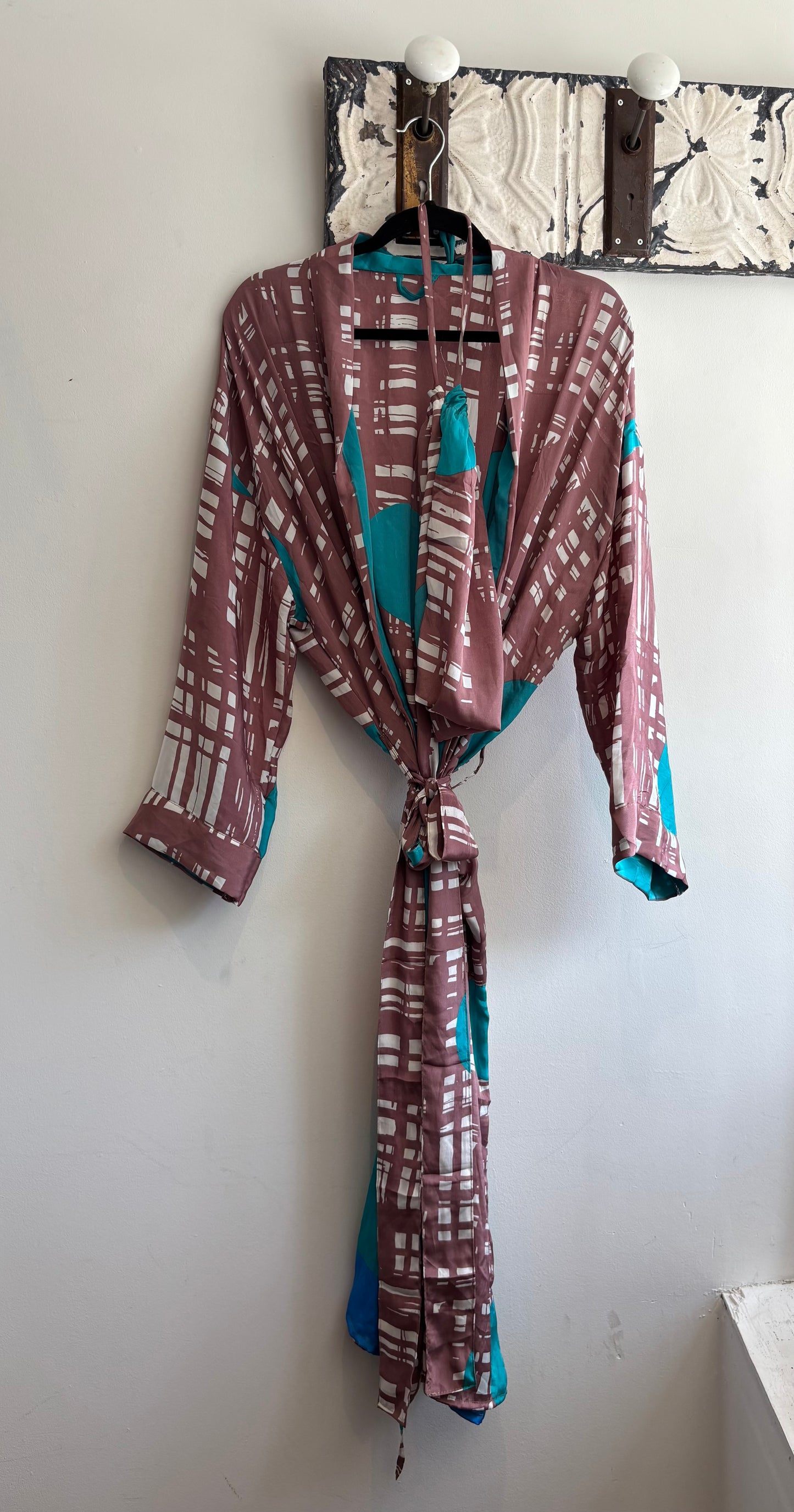 Upcycled Sari Robe - Long #B5