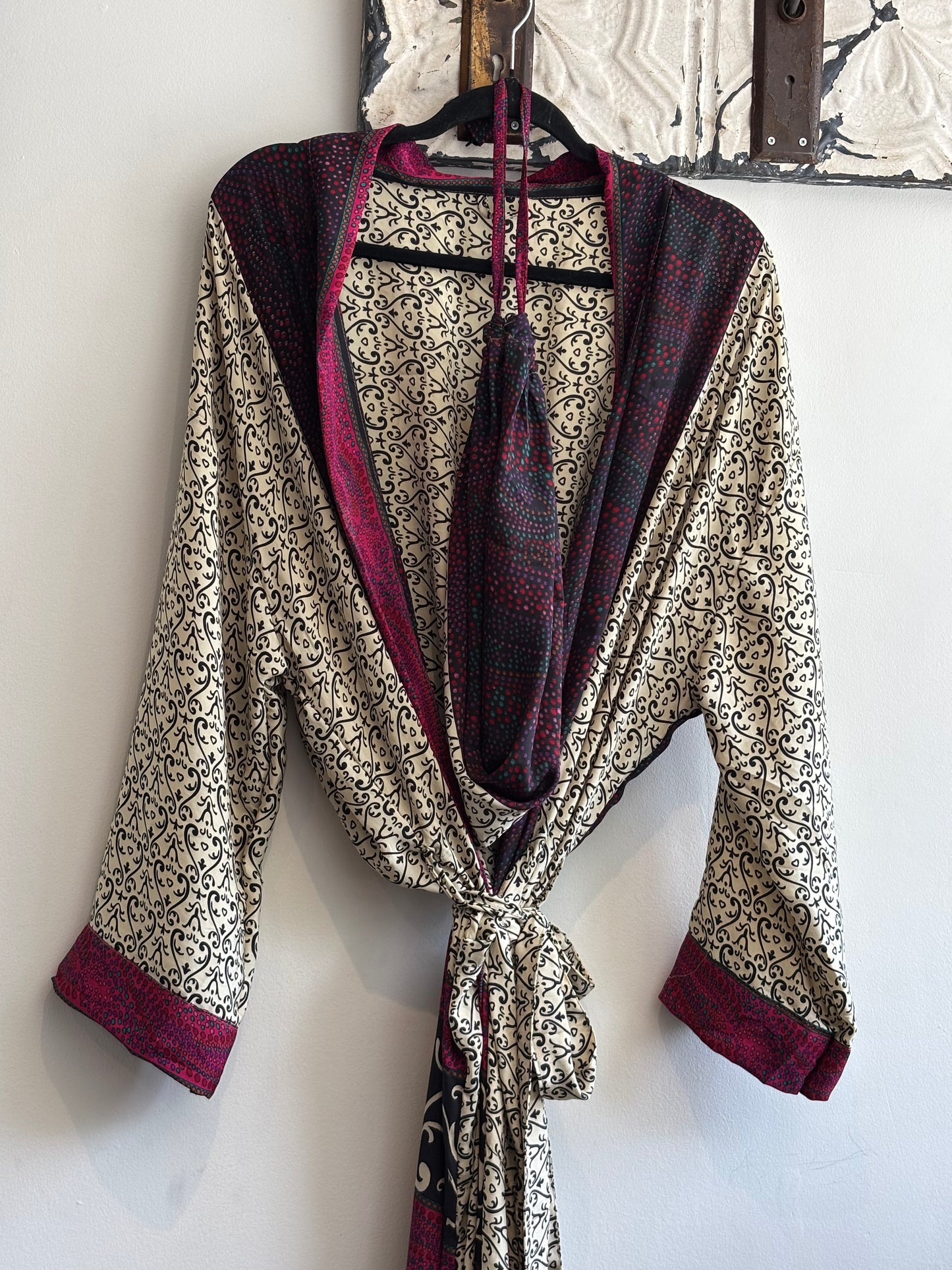 Upcycled Sari Robe - Long #B19