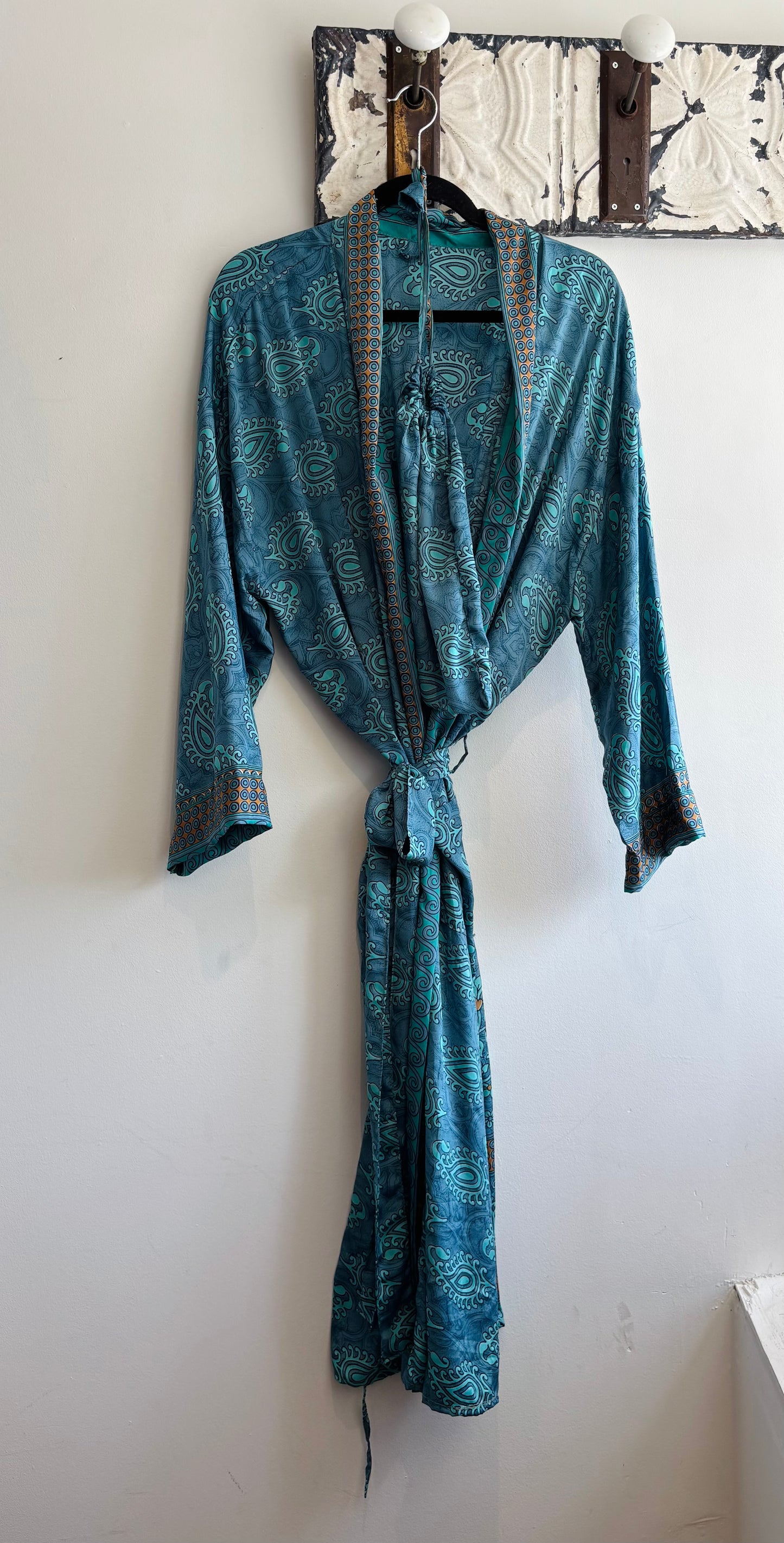 Upcycled Sari Robe - Long #B18