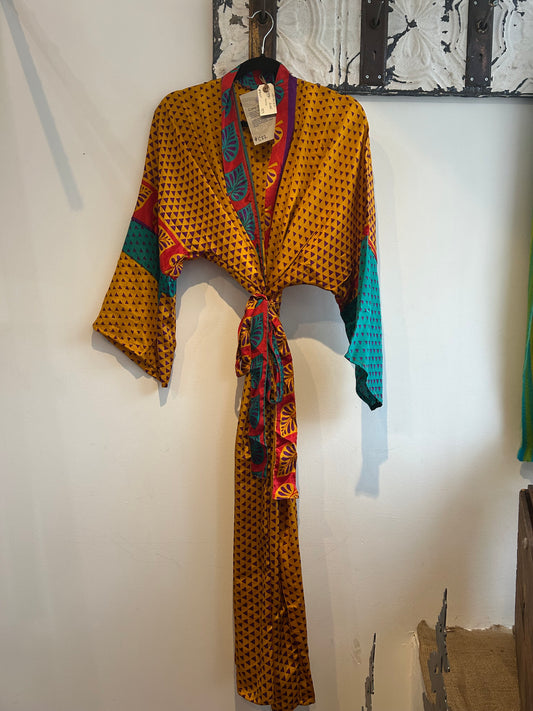 Upcycled Sari Robe - Long #C22