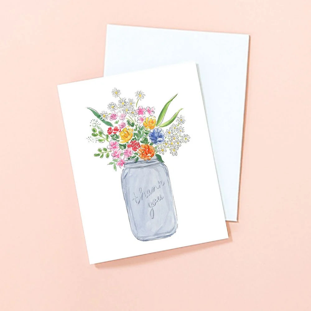 Almeida Illustrations Card- Wild Flower Thank you
