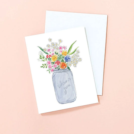 Almeida Illustrations Card- Wild Flower Thank you