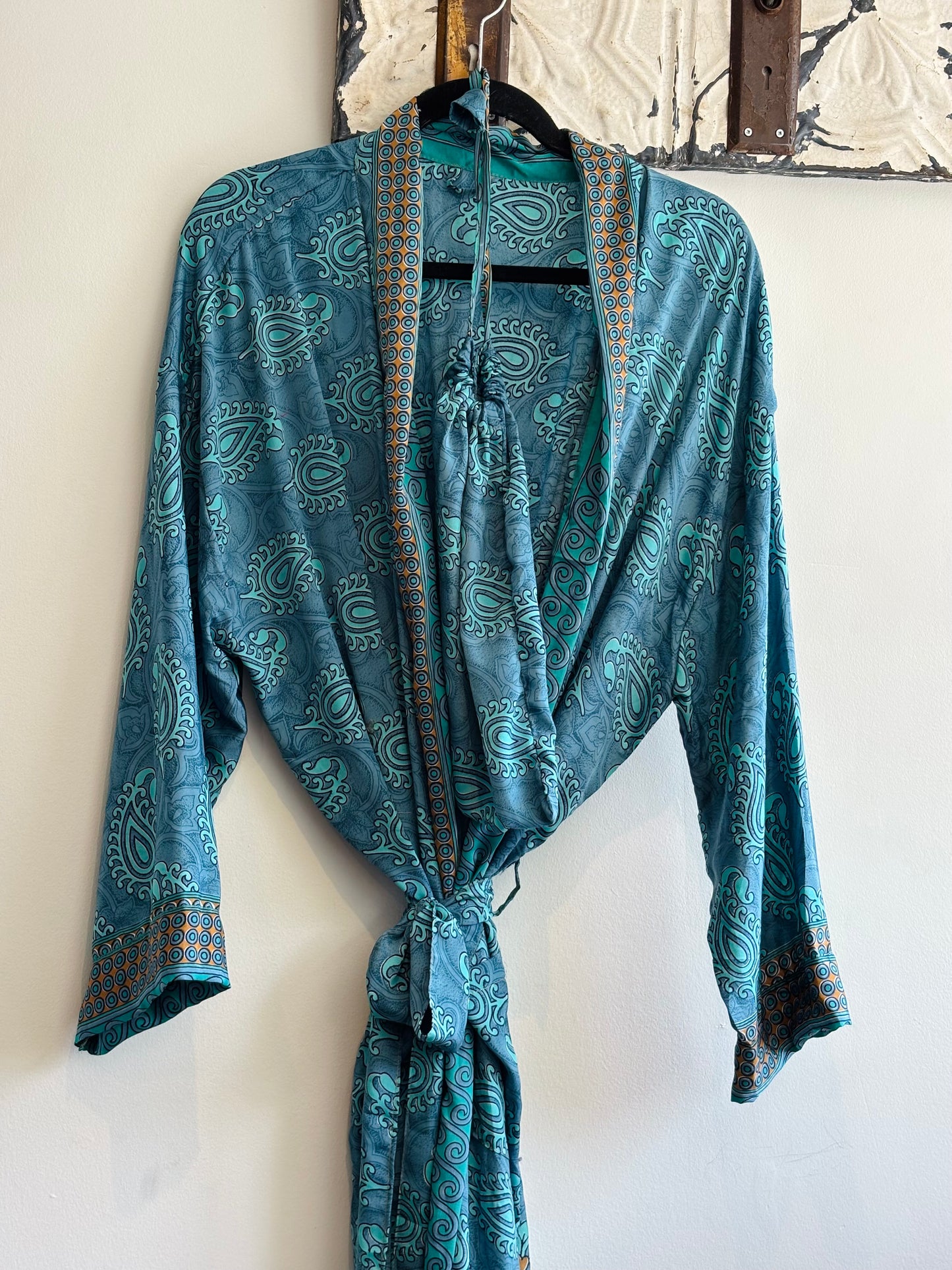 Upcycled Sari Robe - Long #B18
