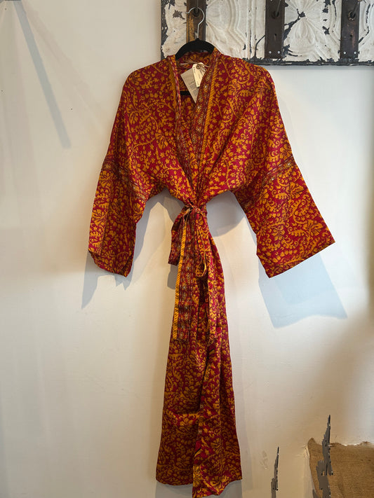 Upcycled Sari Robe - Long #C19