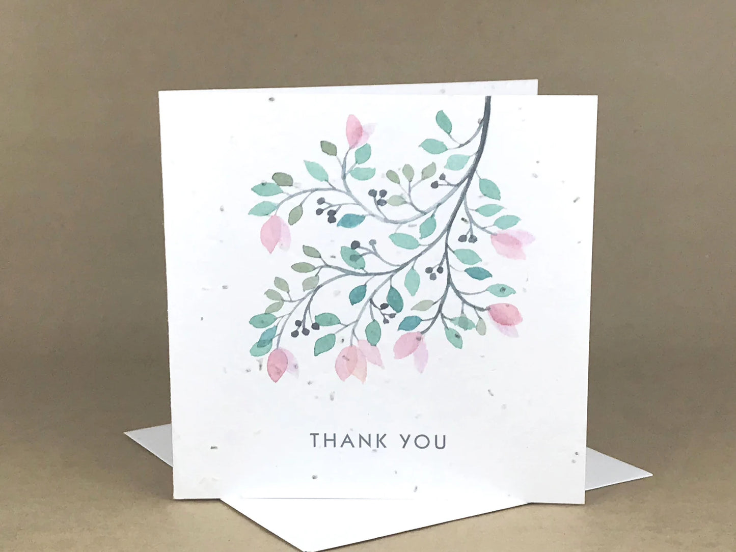 Okku Plantable Card - Thank You Flower Branch