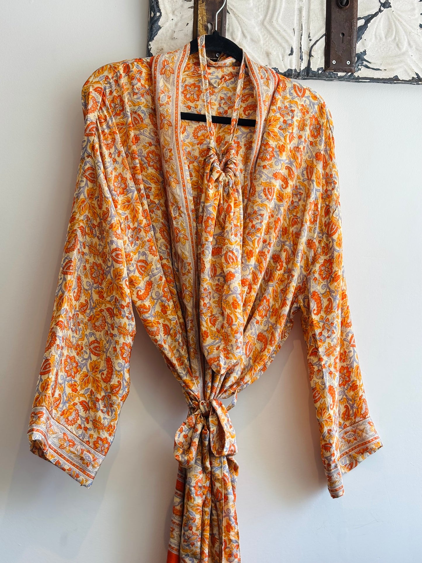 Upcycled Sari Robe - Long #B26