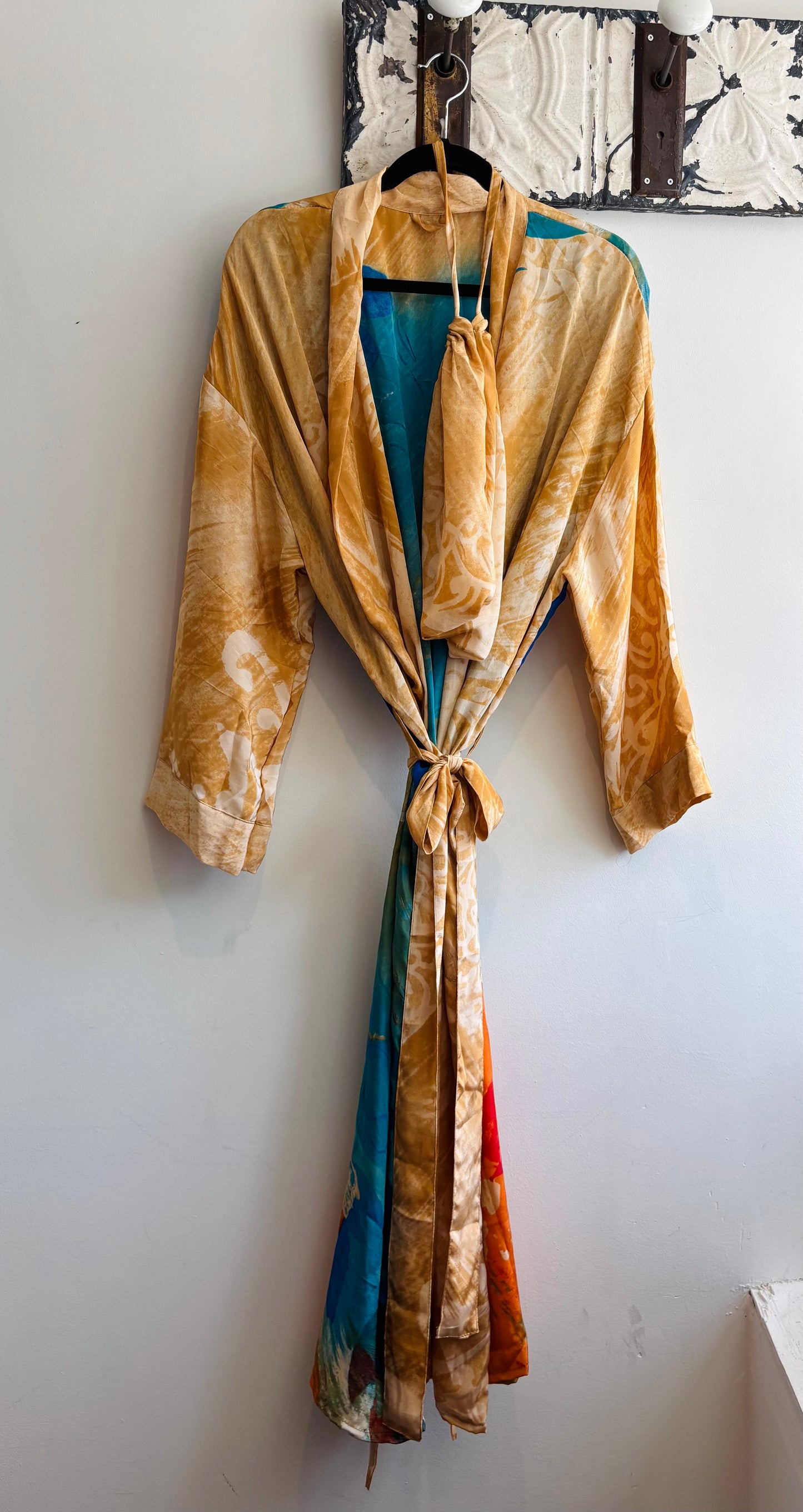 Upcycled Sari Robe - Long #B6