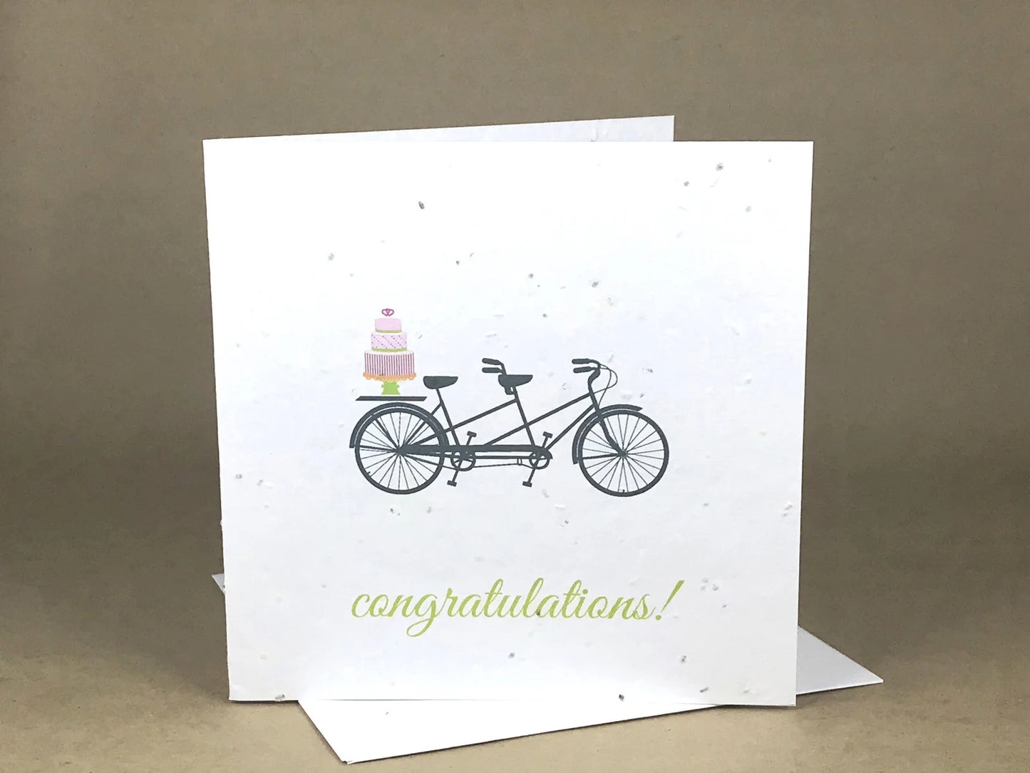 Okku Plantable Card - Congratulations Tandem Bike