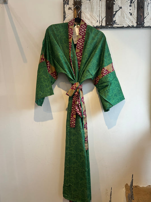 Upcycled Sari Robe - Long #C18