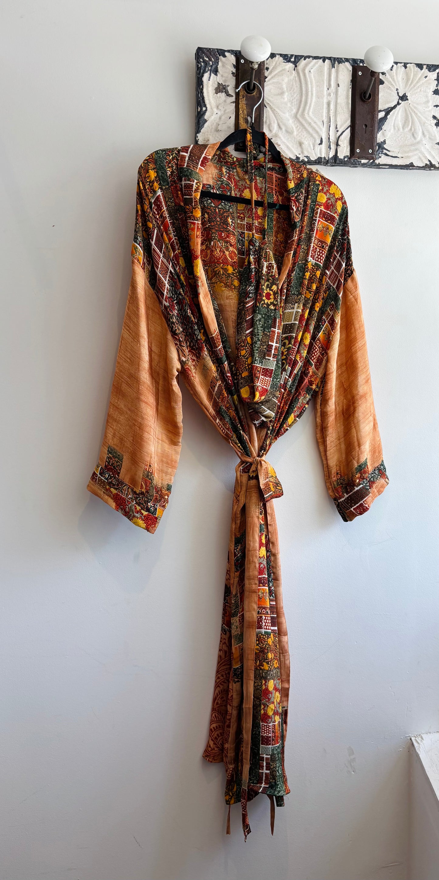 Upcycled Sari Robe - Long #B25