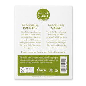 Positively Green Card - Never known anyone like you - Friendship (Williams)