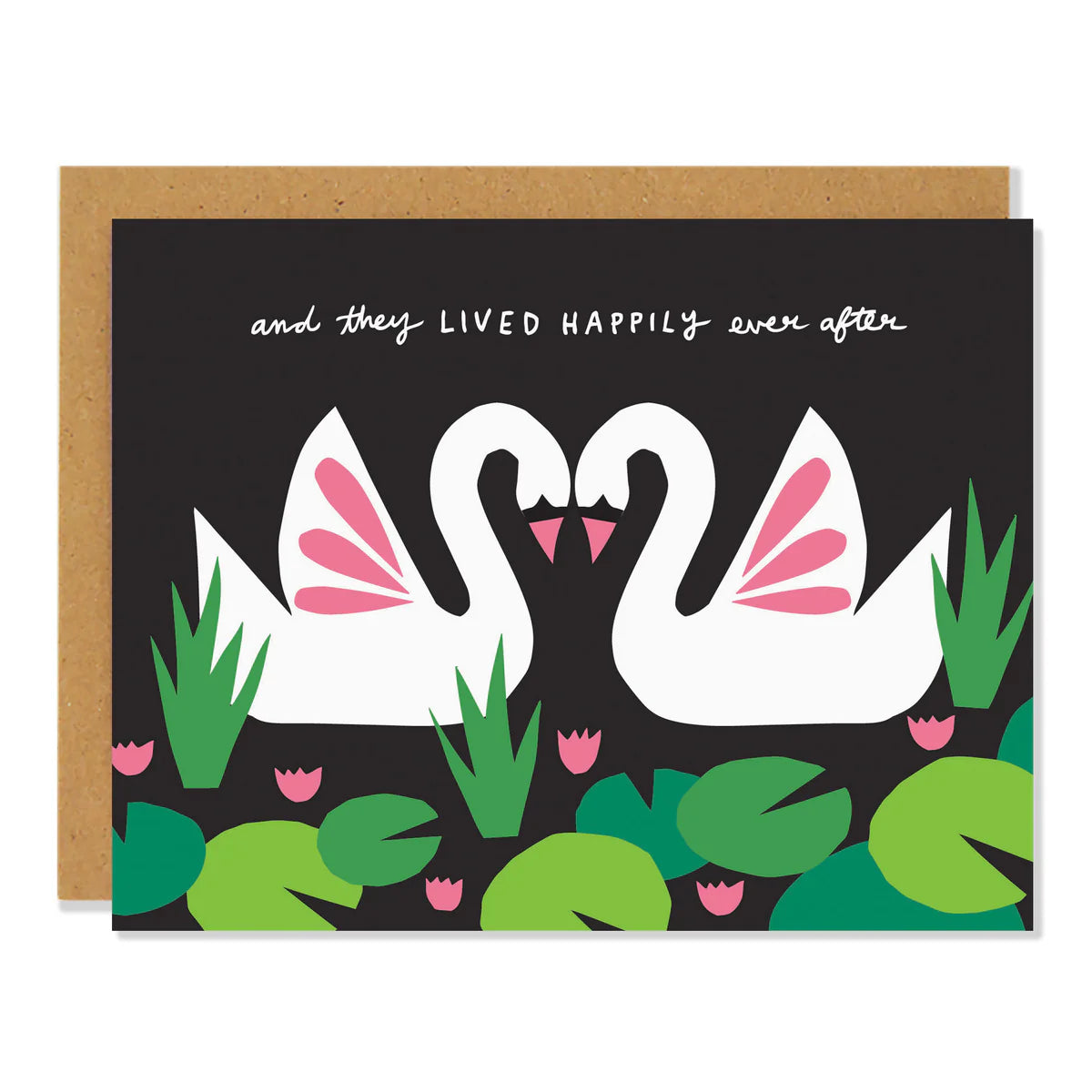 Badger and Burke Card - Happily Ever After Swans