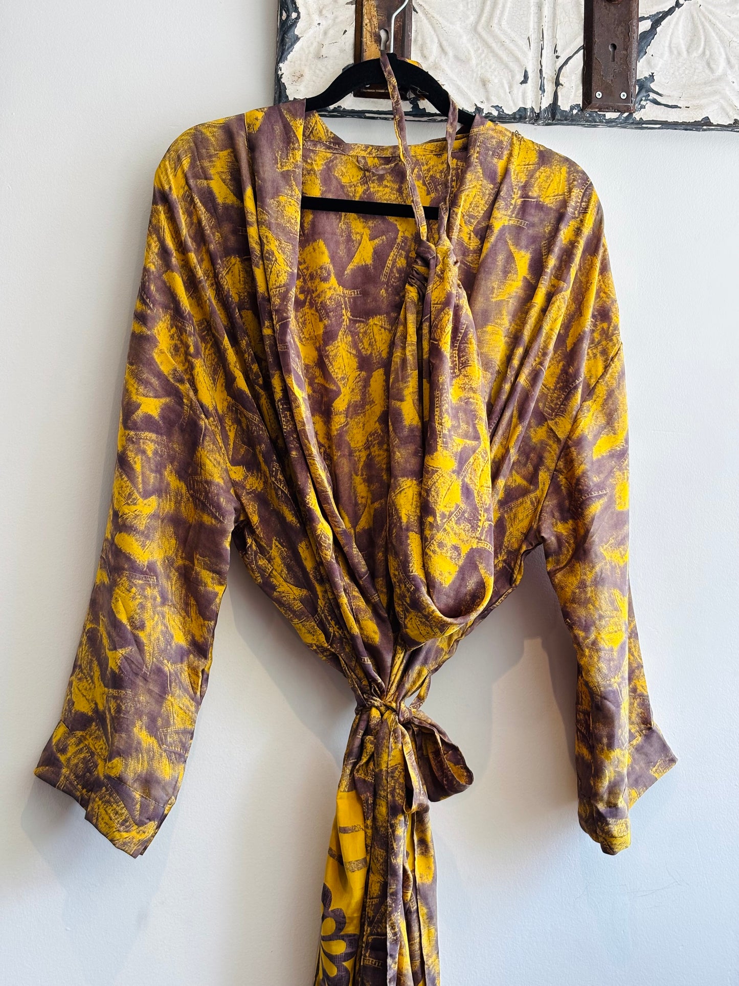 Upcycled Sari Robe - Long #B24