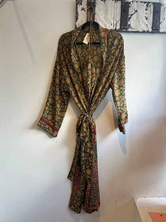 Upcycled Sari Robe - Long #A33