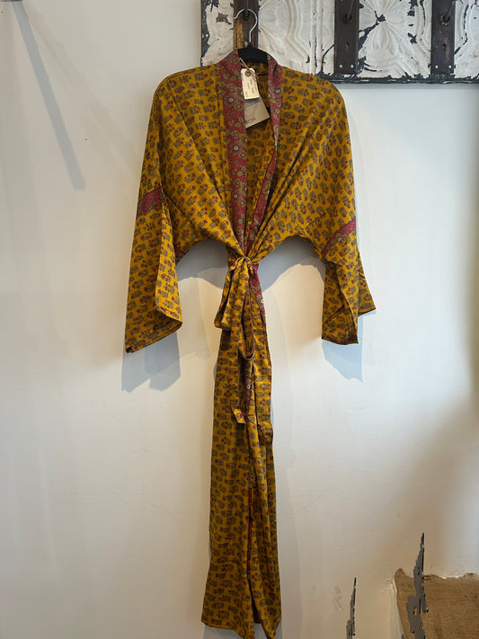 Upcycled Sari Robe - Long #C25