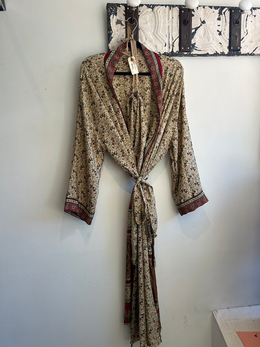 Upcycled Sari Robe - Long #A43